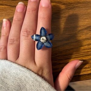 Blue Flower Ring